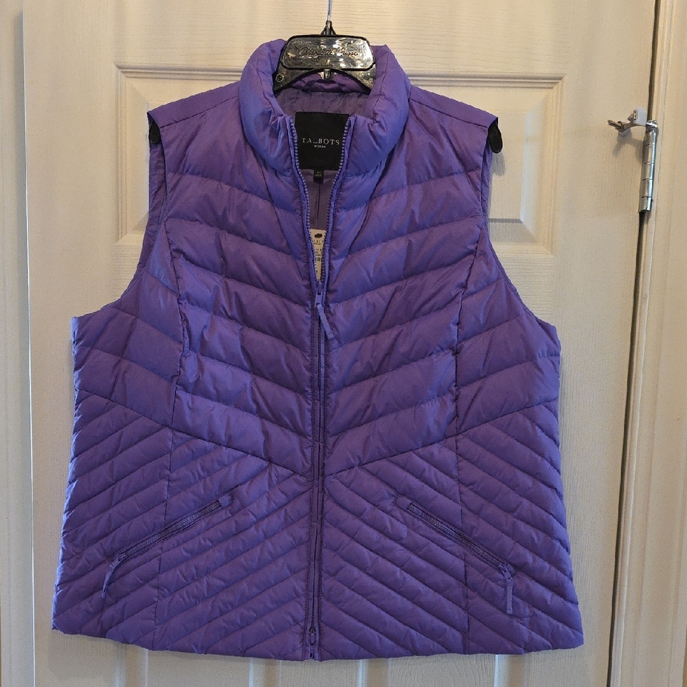 Talbots Lavender Quilted Vest